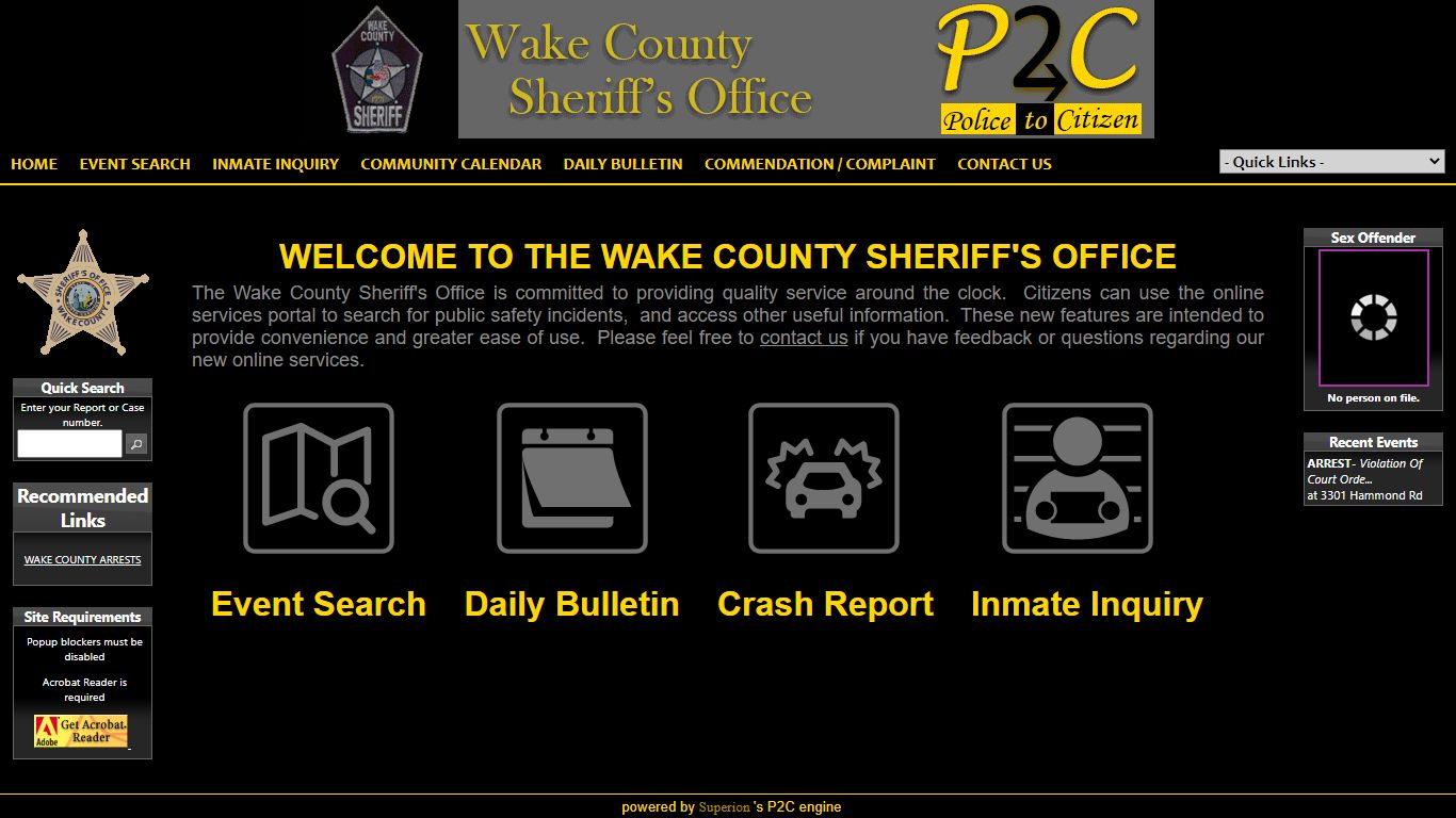 Wake County Sheriff's Office P2C